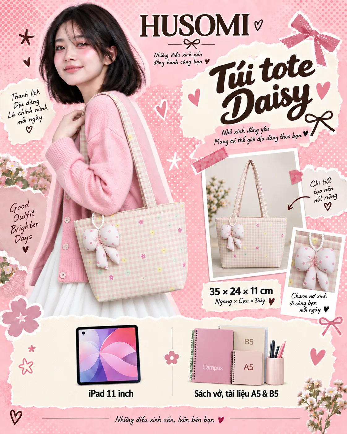 Túi Tote Nữ Daisy — ảnh 3